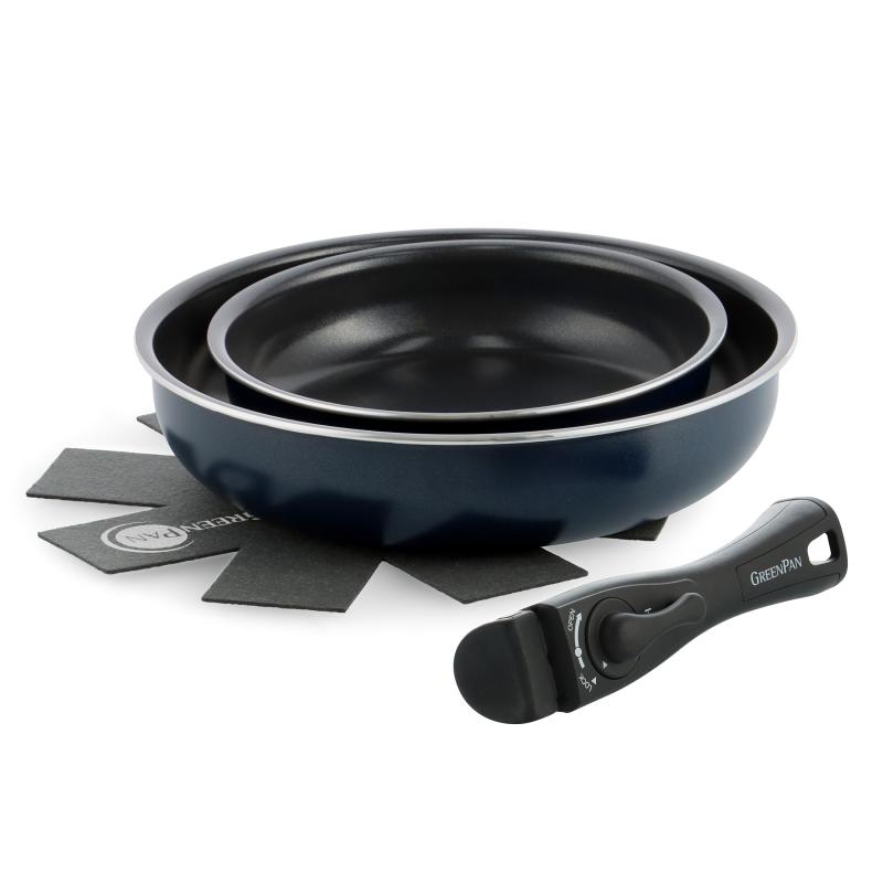 グリーンパン GREENPAN 鍋 フライパン 8点 セット 新ハンドルタイプ 【クリックシェフ】