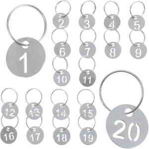 "番号札 1-50 数字タグ プラスチック ID番号ハングタグ 穴付き 刻印 ラウンド 番号マーク 札 お札クリップ 識別タグ ロッカー クローク 預かり番号 ゴルフ タグ キーボックス キャビネット