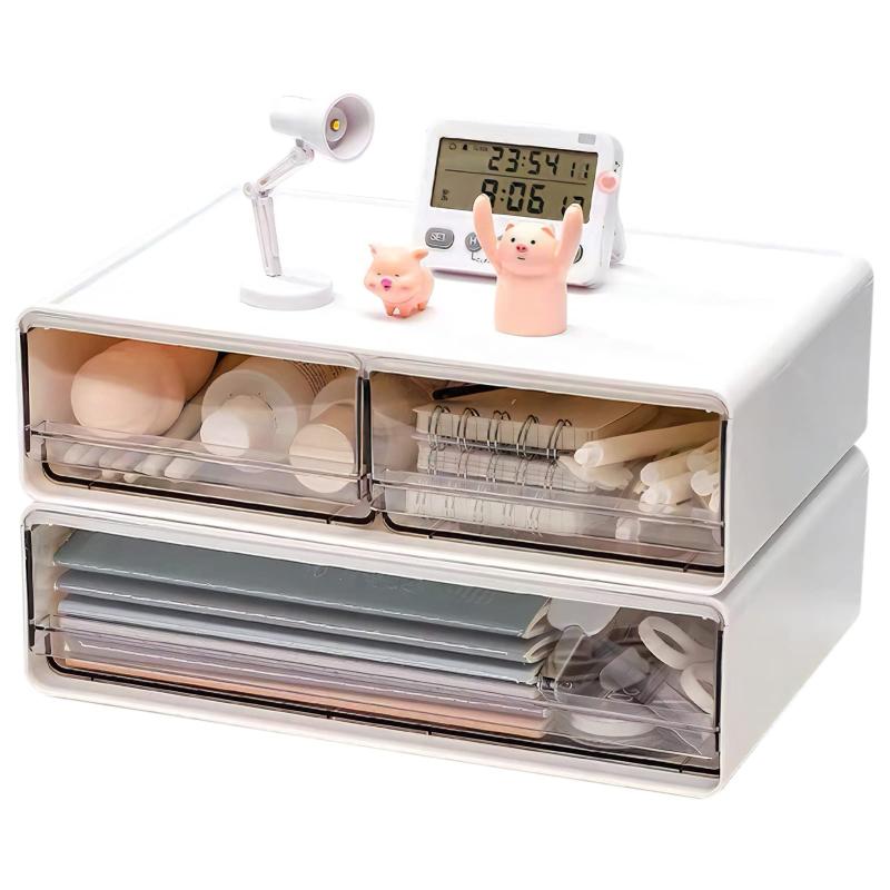 YGORTECH 収納ケース 小物入れ引き出し レターケース 収納ボックス A4/B5 書類ケース 小物入れ 小物整理収納 文房具収納 小物収納 引き出し 積み重ね可能 卓上整理整頓 片付き オフィス収納 デ