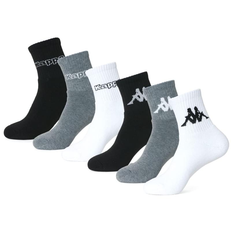 [カッパ] 靴下 メンズ 大きいサイズ 29～31cm 6足組み 6足 セット クルーソックス アンクルソックス