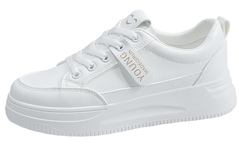 [XZ&amp;WYB] スニーカー レディース 白 厚底 スポーツ シューズ 靴 ウォーキングシューズ 運動靴 ランニングシューズ 通気性 滑り止 カジュアル 美脚 身長アップ 女性用 婦人靴 人気 通勤 通学のサムネイル