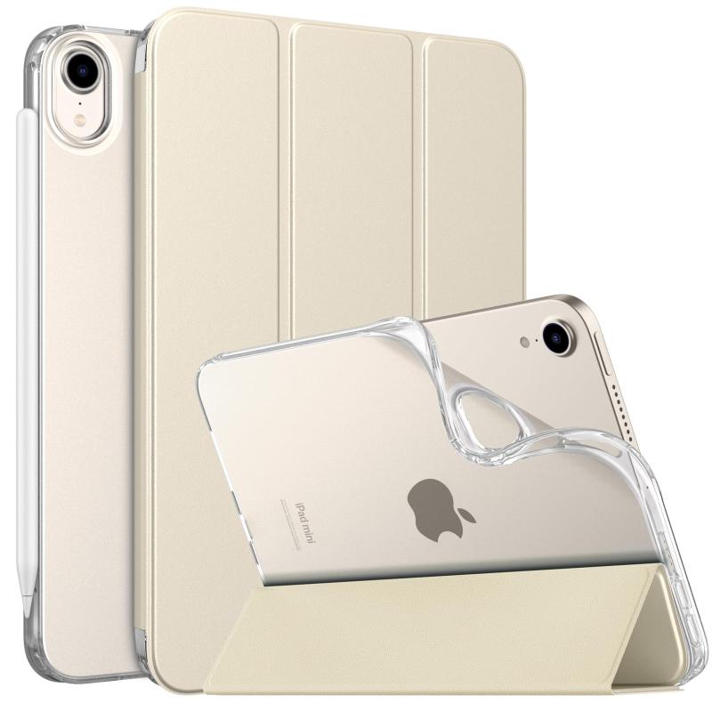 MoKo iPad Mini A17 Pro ケース iPad Mini 第7/6世代 ケース 8.3インチ 2024/2021 保護カバー スタンドケース オートスリープ Pencil2/Proペアリング&充電に対応 高級PUレザー 柔軟TPU