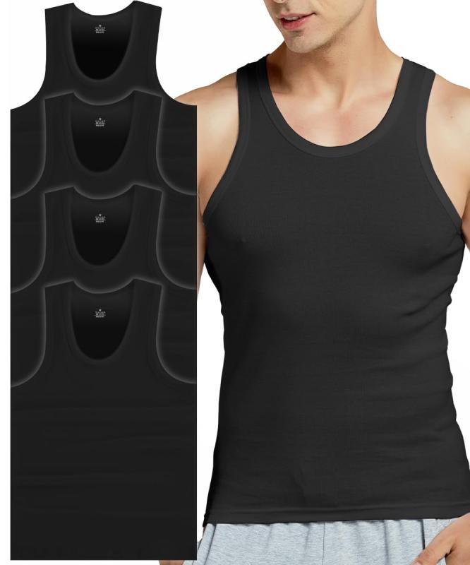 [バロット] タンクトップ メンズ インナーシャツ 肌着 下着 Uネック 半袖 スリーブレス 吸汗速乾 綿100..