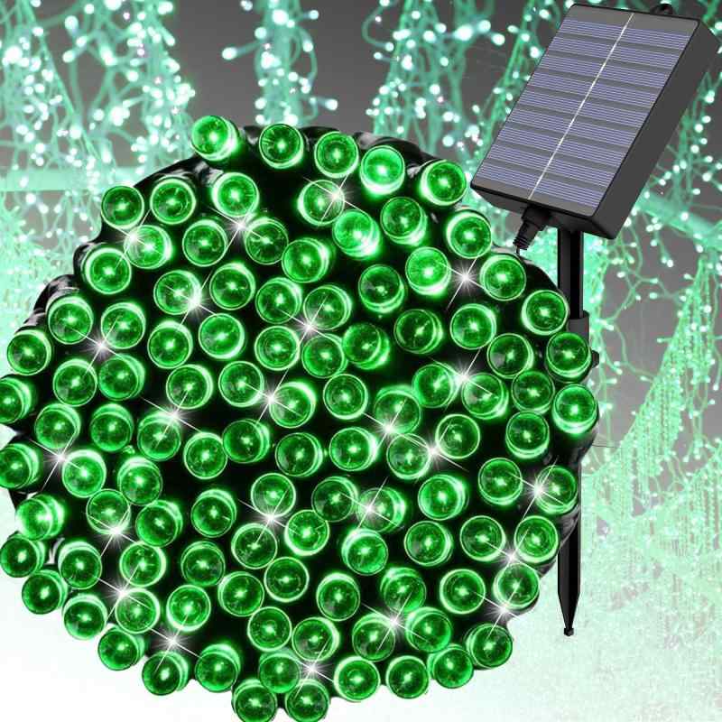 [Amazonブランド]【日本法人】ソーラーライト イルミネーションライト クリスマスライト ストレート 定番商品 ソーラー充電式 8パターン 200球 20m コントローラー付き 自動ON/OFF 夜間自動