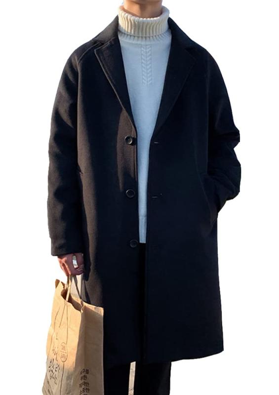 [wechose] コート メンズ 冬服 ロング チェスターコート トレンチコート ベンチコート ビジネス カジュアル アウター 秋冬 人気 無地 厚手 防寒 暖かい 大きい サイズ ゆったり ジャケット シン
