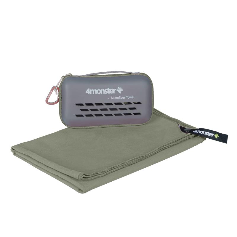 4Monster スポーツタオル アウトドア マイクロファイバー タオル コンパクト 速乾タオル ジムタオル フェイスタオル スイミングタオル 旅行 バスタオル 【強力な吸水性と速乾性】：通常のタオルよりこのマイクロファイバー タオルは3〜5倍の水分を素早く吸収できて、乾燥速度はほかの速乾タオルより速いです.そのため、スポーツタオル、フェイスタオル、プール タオル、ジムタオル、スイミングタオルやバスタオルとしても使用できます. 【肌に優しい】：このスポーツタオルは超低摩擦のマイクロファイバー(85％ポリエステル+15％ポリアミド)製で、柔らかくて、敏感肌でも使えます。タオルは肌に優しく植物染料で染めて、フェードしにくくて、肌に刺激を与えません. 【持ち運びやすい】：この旅行 速乾タオルには、再利用可能な収納ボックスが付き、吊ることができます。タオルを使用しないときは、収納ボックスに入れるだけで、収納ボックスは小さくて軽いので、手に持ったり、ポケットに入れたり、スーツケースに入れたりできます。非常に省スペース. 【多くの用途】：このコンパクトタオルはスポーツ、ビーチ、入浴、スイミング、ジム、ボート、水泳、フィットネス、ヨガ、旅行、キャンプ、ハイキング、ピクニック、アウトドアなど活動に最適です。すべての季節にもふさわしいタオルです. 【各収納ボックスに1枚タオル】：この速乾タオルには10 色あり、各色には6サイズがあります。XSサイズ: 30*50(cm)、Sサイズ: 40*80(cm)、Mサイズ: 50*100(cm)、Lサイズ: 60*120(cm)、XLサイズ: 75*150(cm)、XXLサイズ: 90*180(cm)、各タオルには収納ボックスが付いています。あなたがこれを買うとき、好きな色と望むサイズが選ぶことができます.