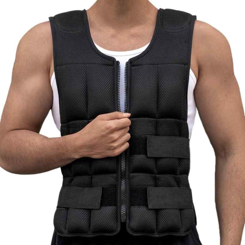 AIFY ウエイトベスト ウエイトジャケット 加重ベスト 重量調節可 5kg 10kg 20kg ウェイトベスト パワーベスト 筋トレ トレーニング ウォーキング ジャケット 肩パッド付き 速乾 通気 負荷運動