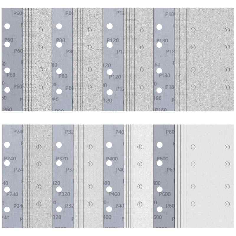 Rakuten - HWXINIE オービタルサンダー ペーパー サンディングペーパー マジック式 目詰まり防止コーティング 紙ヤスリ 電動サンダー用サンドペーパー 吸塵8穴付,金属磨き 木工DIY 塗装仕上げに