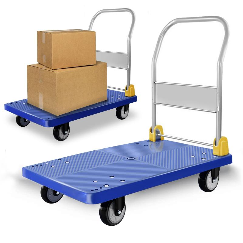 Rakuten - UYTON 台車 折りたたみ台車 耐荷重（サイズ ）平台台 車 静音台 車 折りたたみ 業務用台 車 軽量 大型 屋内外で使用可能 倉庫、農業、輸送、ハンドリング、ショッピング、防災用 運搬カート