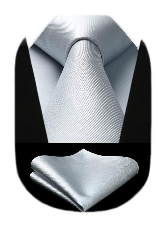 [HISDERN] HL-03 無地 光沢 ネクタイ チーフ メンズ フォーマル ビジネス 結婚式 二次会 面接 成人式 卒業式 幅8.5cm 18色