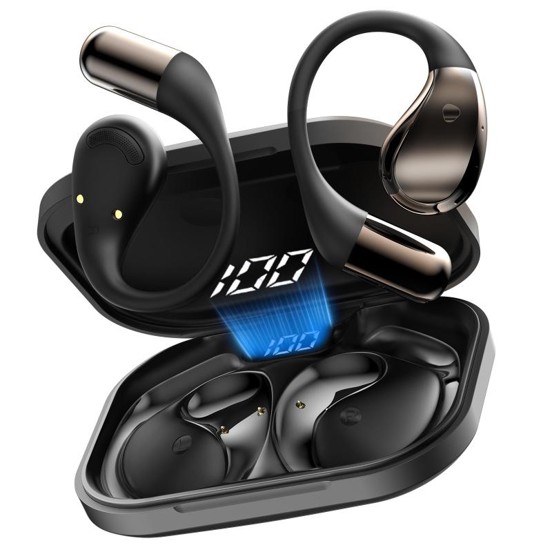 オープンイヤー イヤホン Bluetooth 5.4 ワイヤレスイヤホン 14.2mmドライバー 【2026年アップグレード版】 ENC通話ノイズキャンセリング マイク付き 耳掛け式 軽量 快適装着 