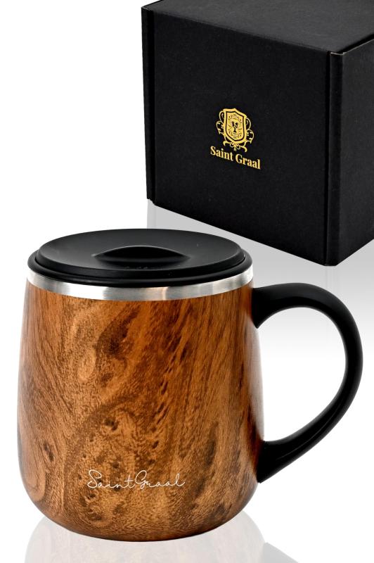 SaintGraal(セイントグレイル) マグカップ タンブラー 真空断熱 蓋付き 保温 保冷 ステンレス マグ コップ クリスマスプレゼント 父の日 ギフト コーヒーカップ 320ml