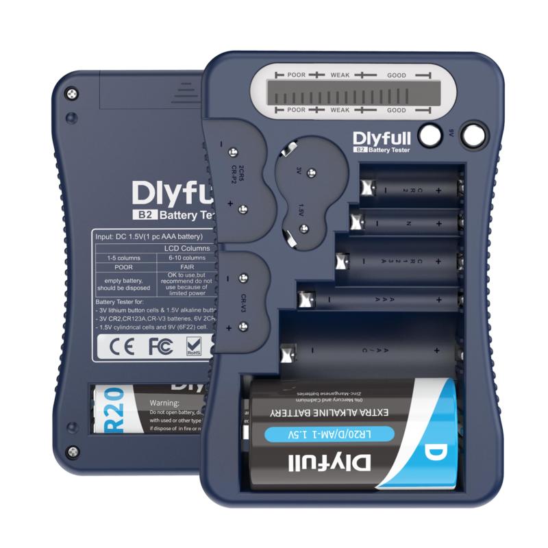 Dlyfull ���ӥ����å��� ������ LCD�վ����� �Хåƥ꡼�����å��� ���� �����å��� �ƥ����� ñ1 ñ2 ñ3 ñ4 ñ5 9V���б� �Хåƥ꡼�ƥ�������1.5V/3V�ܥ������� CR123A CR2 CRV3 2CR5 CRP2 ��������