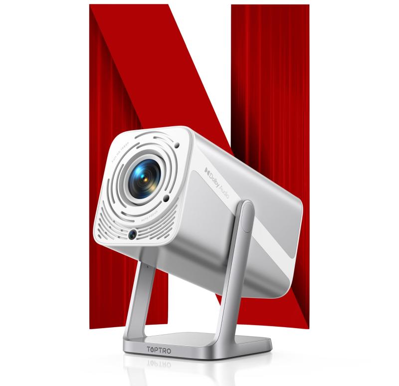 プロジェクター 家庭用【Netflixライセンス&20WDoIby対応】750ASNI 高輝度［自動台形補正＆電動フォーカス］プロジェクター 4K 内蔵 Netflix/YouTube/PrimeVideo WiFi6 双方向Bluetooth5(2)