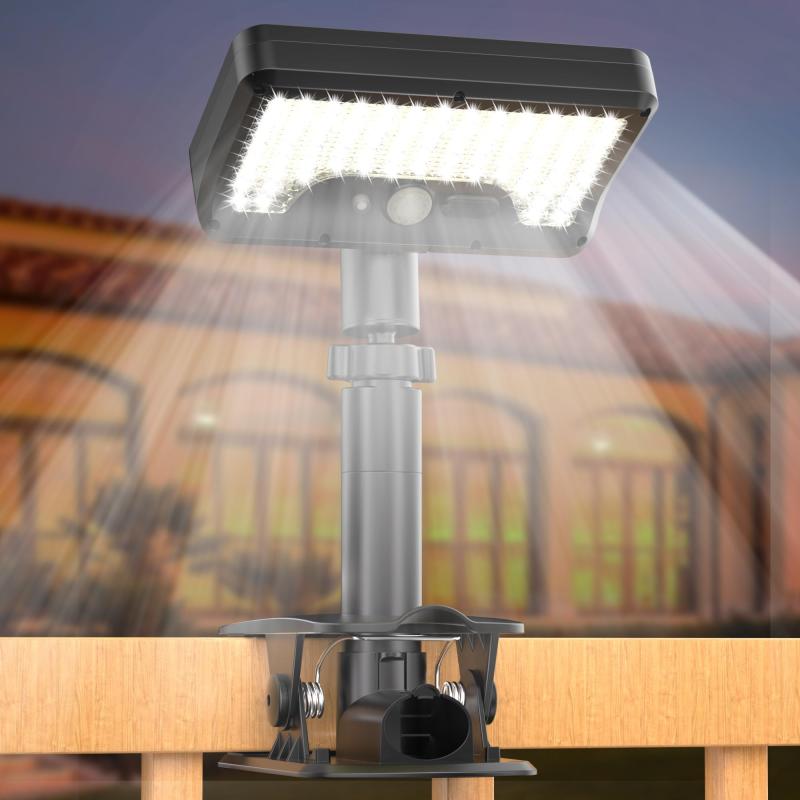NFESOLAR ソーラー 人感センサーライト ソーラーライト 屋外 600LM 超高輝度 人感センサー LED 防水 IP65 太陽光充電 クリップ式 フェンス デッキ キャンプ 常時点灯/人感モード切り替え可能 ソー