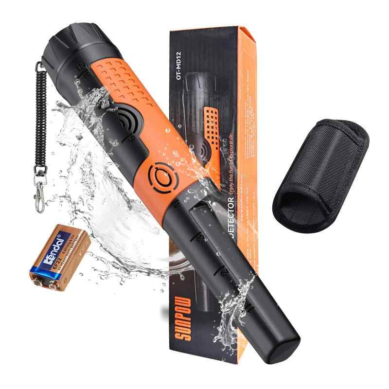 SUNPOW 金属探知機 高感度 防水 ハンディ 軽量 宝探し ゴールド検出器 ピンポインター機能付き 初心者向け 大人用 子供用 日本語説明書付き OT-MD12