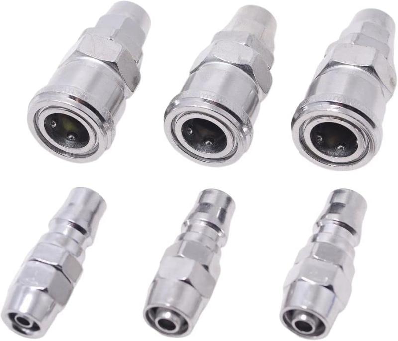 Rakuten - ［ムーク］ エアーカプラー 3組セット エアーホースの外径8mm 10mm 12mm用 ワンタッチプラグ ソケット