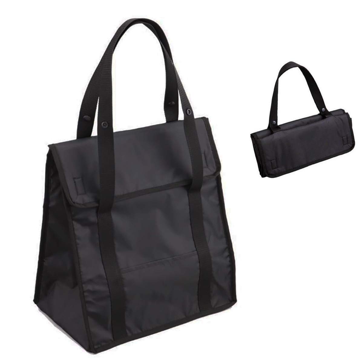 ・容量:約10L ・重量:約160g ・サイズ:約30×19×35cm(持ち手除く) ・耐荷重:約6kg ・収納目安:2Lペットボトル約3本分 ・素材:ポリエステル、EVA、ポリエチレン ・内側加工:アルミ加工 ・機能:保冷、保温、折りたたみ、防水生地、マジックテープ開閉 ・生産国:中国