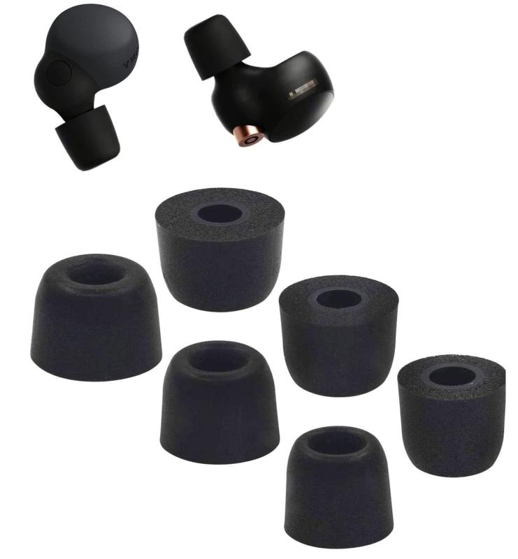 Rakuten - A-Focus 低反発イヤーピース SONY用 LinkBuds S用 WF-LS900N用 WF-C500用 1000XM4用 ウレタン製低反発イヤーピース 記憶フォームイヤーチップ Fit in the Case 遮音性 フィット感 装着感向上