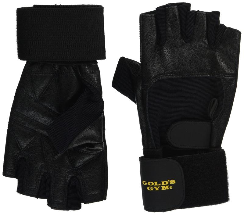ゴールドジム(GOLD`S GYM) EXアルティマレザーグローブ G3433 メンズ ウェイトトレーニンググローブ リストラップ一体型