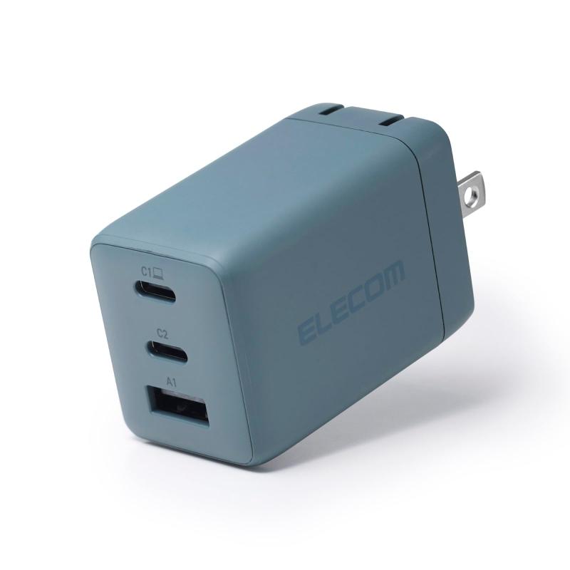 エレコム 充電器 67W 3ポート Type-C USB-A PD対応 スイング式プラグ