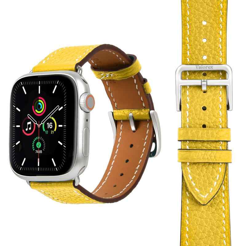 Valorex AppIe Watch用 レザーバンド イタリア製トゴレザー 本革 レディース メンズ 38mm 40mm 41mm 42mm/44mm 45mm 46mm 49mm 全機種対応