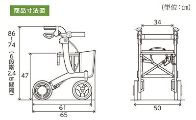 介護用品 歩行車 リトルターン 抑速付 タイプ...の紹介画像2