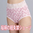 桜柄の失禁パンツ (2枚組) ショーツタイプ
