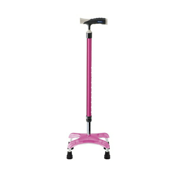 ソフトグリップ アルミ四点杖 MRA-0660 hkz 杖 4点杖 つえ 杖 おしゃれ 女性 男性 握りやすい ソフトグ..