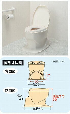 サニタリエース OD据置式 ソフト便座タイプ 533-423 アロン化成 介護用品