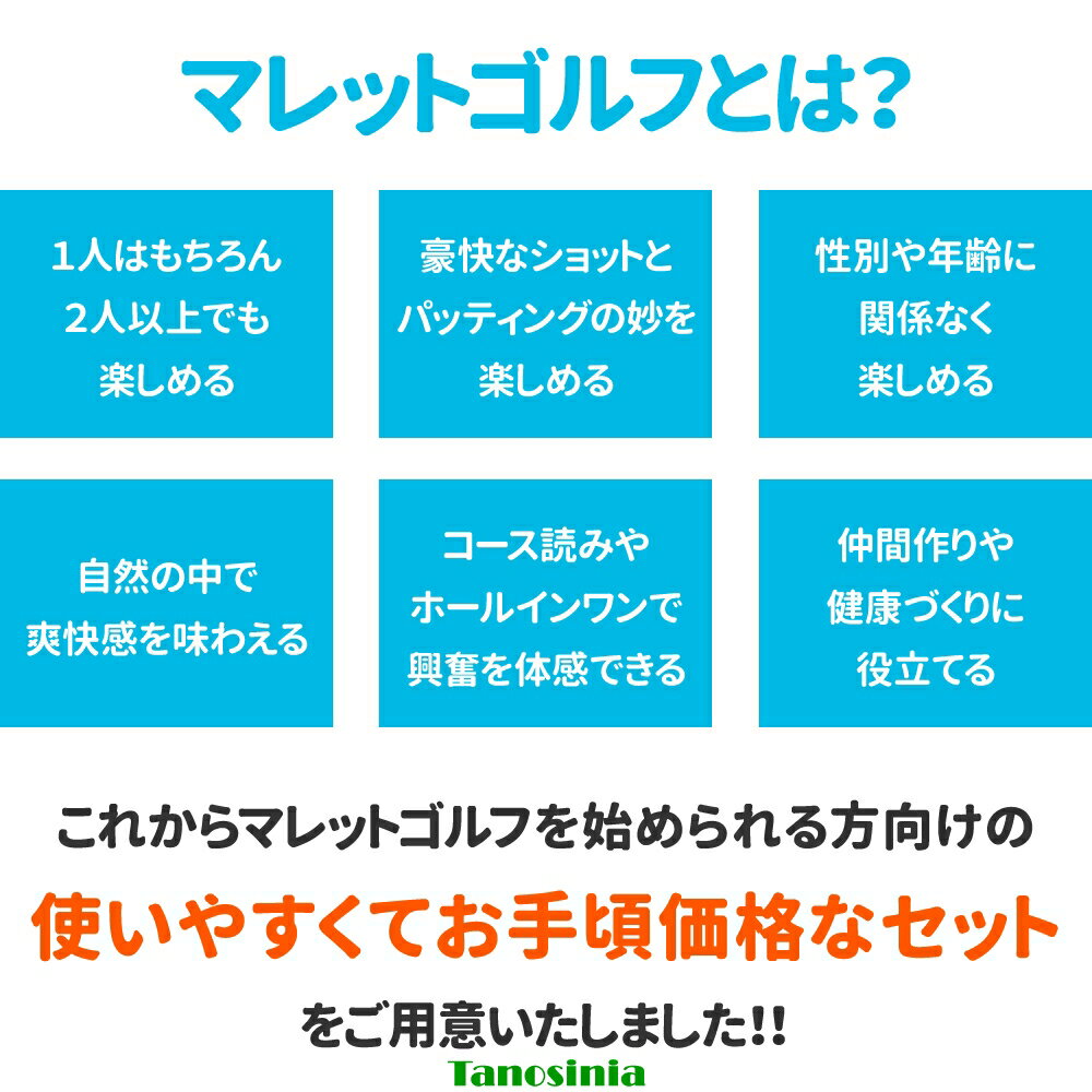 マレットゴルフ用品 用具 道具 マレットゴルフ セット 入門用 初心者 ビギナー ス...
