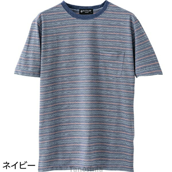 梨地半袖Tシャツ 紳士向け 男性用 メンズ 2024 シニア向け 春夏ファッション 60代 70代 80代 90代 2