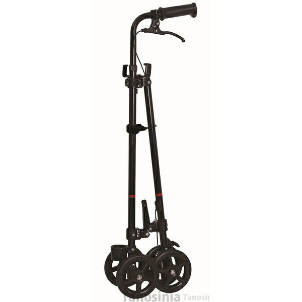 ハンドレールステッキII WB5135 ブラック 介護用品 伸縮 サイズ調整 車輪付き 軽量 持ち運