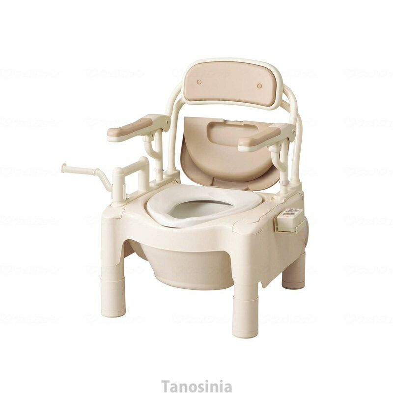 FX-CPはねあげ暖房・快適脱臭キャスタ-付 870114 アロン化成 トランスファータイプ ベージュ 介護 福祉 ポータブルトイレ