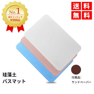 ★ランキング1位入賞★珪藻土 バスマット 60cm×39cm Lサイズ 驚きの吸水力 速乾 抗菌ウイルス対策 足拭きマット お風呂マット 防カビ 防ダニ 三色 全国送料無料「父の日ギフト」