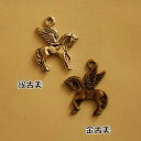 【ハンドメイドパーツ】素材アンティーク風・メタルチャーム・ペガサス飛馬【p74-gasa】(4)