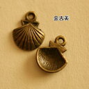 【サイズ】約 1.1cm x 1.1cm 【素　材】合金 【カラー】アンティーク風金古美 【入り数】1個入