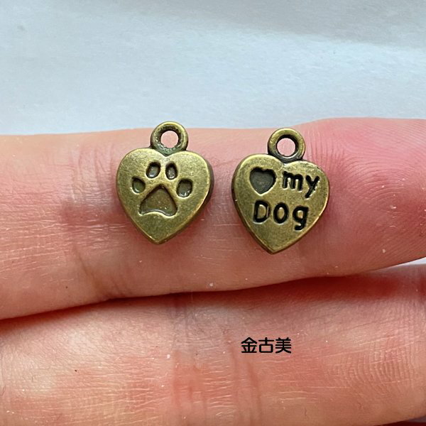 【ハンドメイドパーツ】素材アンティーク風・メタルチャーム・金古美・プレート【ac2089-ga】