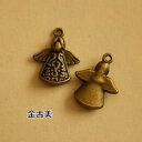 【ハンドメイドパーツ】素材アンティーク風・メタルチャーム・デコ・金古美・天使【g102-ga】