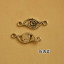 【ハンドメイドパーツ】素材・アンティーク風・メタルチャーム・デコ・銀古美・ホルスの目【r297-sa】
