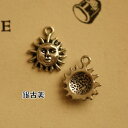 【サイズ】約 1.2cm x 1.2cm 【素　材】合金 【カラー】銀古美 【入り数】20個入【ハンドメイドパーツ素材】アンティーク風・メタルチャーム・デコ・K16GPゴールド