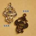 【ハンドメイドパーツ素材】アンティーク風・メタルチャーム・デコ・銀古美・スカル【c10n3p-c10n4p】