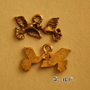 【サイズ】約 1cm x 1.9cm 【素　材】合金 【カラー】アンティーク風ゴールド 【入り数】1個入