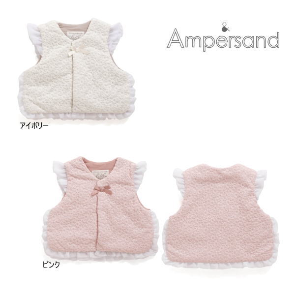 【セール/10%OFF】24'春新作 AMPERSAND アンパサンド お花レースベビーベスト l135024 ベビー キッズ 子供服