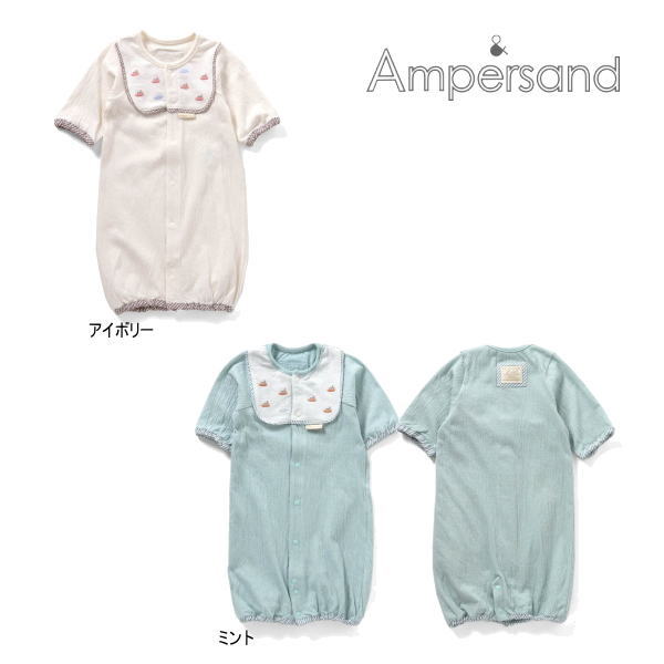 【セール/10%OFF】24'夏新作 AMPERSAND アンパサンド 船刺繍2WAYドレス l229014 半袖 半そで ベビー キッズ 子供服