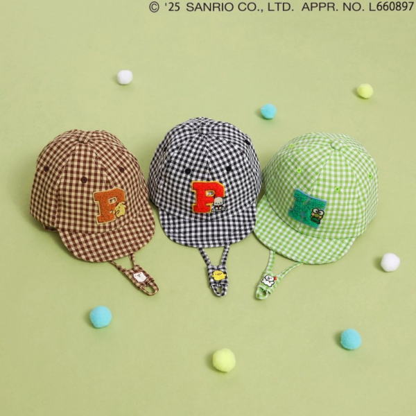 【セール/10%OFF】BREEZE ブリーズ サンリオキャラギンガムベビーキャップ j242905 帽子 男の子 女の子 ベビー キッズ 子ども服