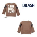 【セール/30%OFF】20'秋冬新作 DILASH ディラッシュ SOUNDFUNロゴトレーナー dl20au104 子供服