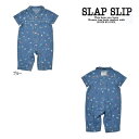 24'春新作 SLAPSLIP スラップスリップ 総柄デニムジャンプスーツ 半袖 半そで ベビー 子供服