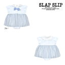 24'夏新作 SLAPSLIP スラップスリップ セーラー襟リボン付き半袖ロンパース 半そで ベビー 子供服