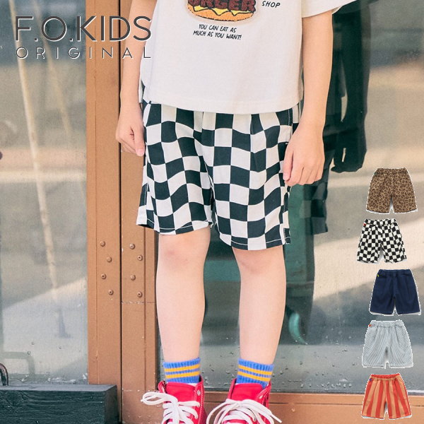Rakuten - 26'夏新作 F.O.KIDS エフオーキッズ シェフショーツ R223096 ハーフパンツ 5分丈 男の子 女の子 ベビー キッズ 子ども服
